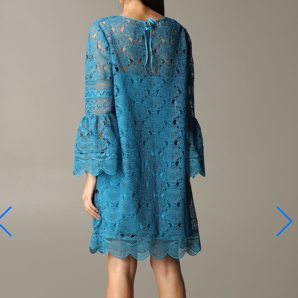 Alberta Ferretti embroidered lace layered dress - Picture 3 of 8